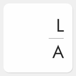 Adesivo Quadrado Selos de Envelope Monogramas minimalistas modernos