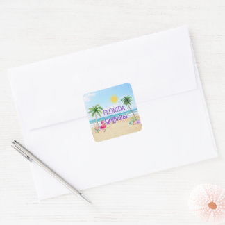 Adesivo Quadrado Selos de Envelope Quadrado Florida Griffinite