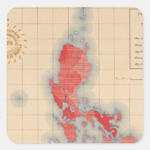 Adesivo Quadrado Sem 6 Sinais de Distribuição de Temblores