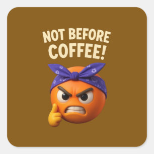 Adesivo Quadrado Sem Café Não 