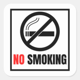 Adesivo Quadrado Sem Fumar