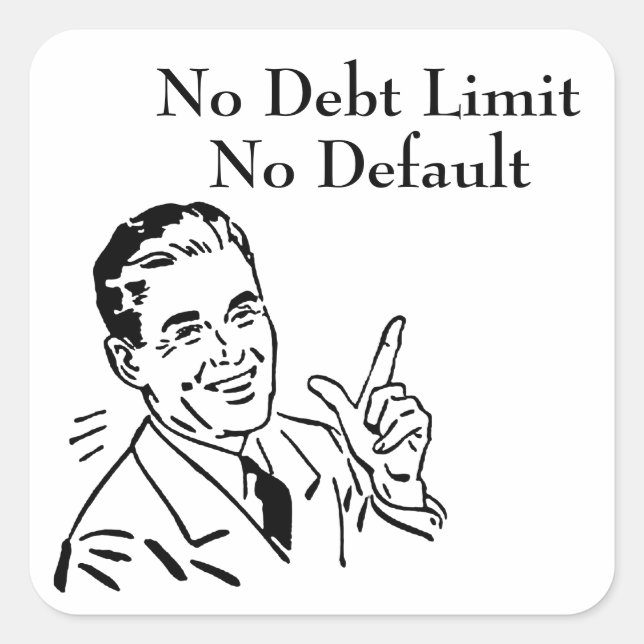 Adesivo Quadrado Sem Limite de Dívida, Sem Padrão (Frente)