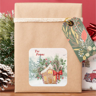 Adesivo Quadrado Sem Lugar Como Casa | Pão de Gengibre Natal