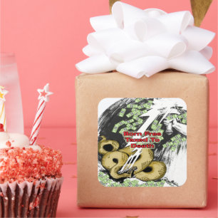 Adesivo Quadrado Sem nascer Tributado à Morte