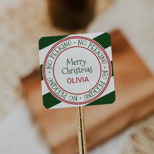 Adesivo Quadrado Sem Presente de Natal em Pequim (Criador carregado)