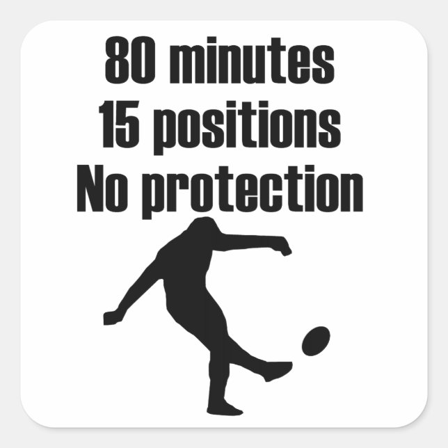 Adesivo Quadrado Sem proteção Rugby (Frente)