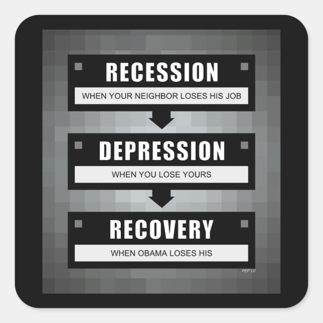 Adesivo Quadrado Sem Recuperação Com Obama (Frente)