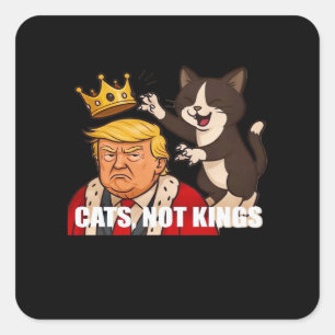 Adesivo Quadrado Sem Reis Anti Gatos Estilo Clássico Divertido