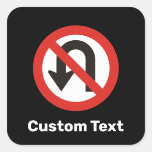 Adesivo Quadrado Sem sinal de volta
