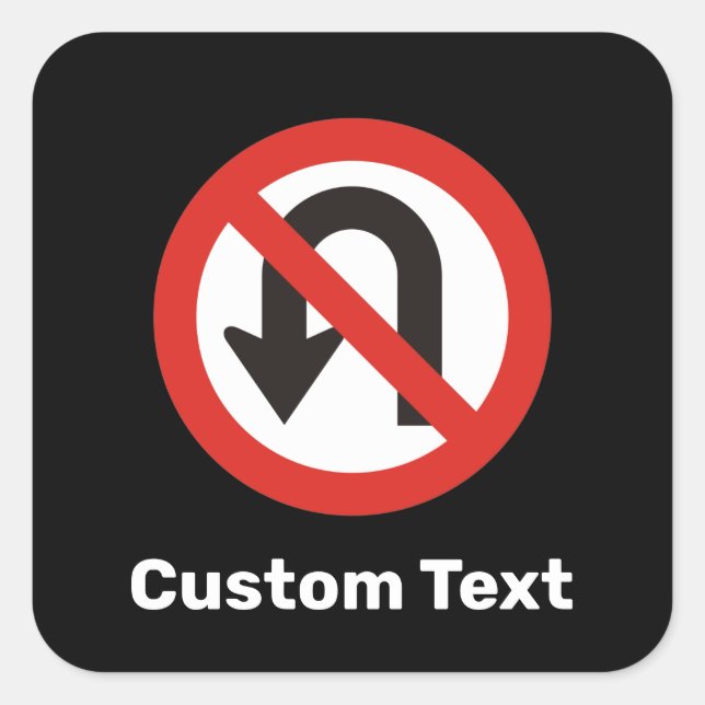 Adesivo Quadrado Sem sinal de volta (Frente)