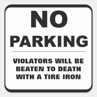 Adesivo Quadrado Sem Vinheta de Estacionamento