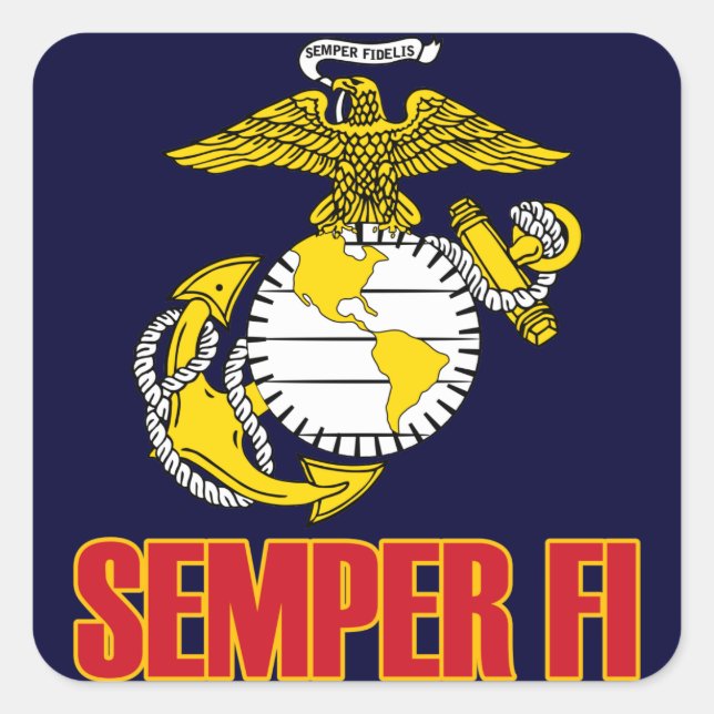 Adesivo Quadrado Semper Fi [EGA] (Frente)