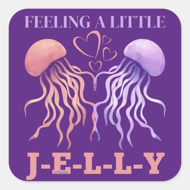 Adesivo Quadrado SENDO UM presentinho engraçado de namorados (Frente)