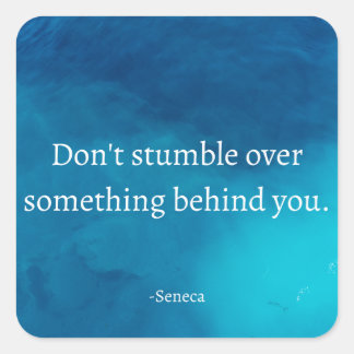 Adesivo Quadrado Seneca Stoic Quote Stickers