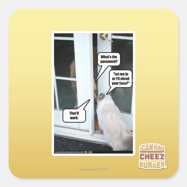 Adesivo Quadrado Senha (Frente)