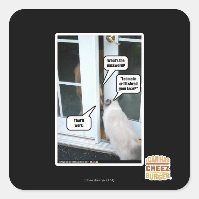 Adesivo Quadrado Senha (Frente)