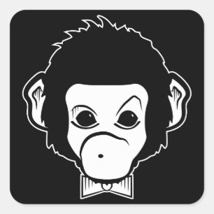 Adesivo Quadrado senhor macaco