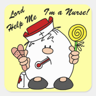 Adesivo Quadrado Senhor me ajude, sou enfermeira