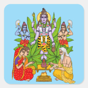 Adesivo Quadrado Senhor Shiva
