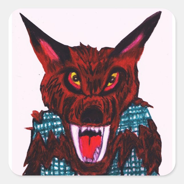 ADESIVO QUADRADO SENHOR WEREWOLF (Frente)