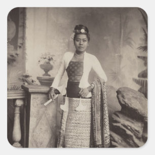 Adesivo Quadrado Senhora Burmese