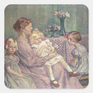 Adesivo Quadrado Senhora camionete de Velde e sua Criança, 1903