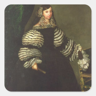 Adesivo Quadrado Senhora da família de Medinaceli, c.1683
