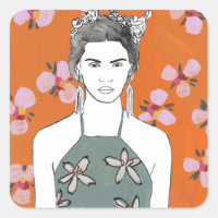 Senhora do Flor Rosa - Laranja