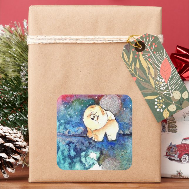 Adesivo Quadrado SENHORA MOON Cãozinho (Feriado)