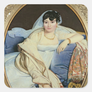 Adesivo Quadrado Senhora Riviere Marie nee Francoise Jacquette