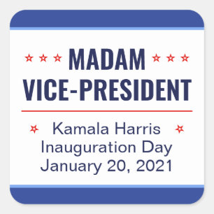 Adesivo Quadrado Senhora Vice-Presidente Kamala Harris Inauguração