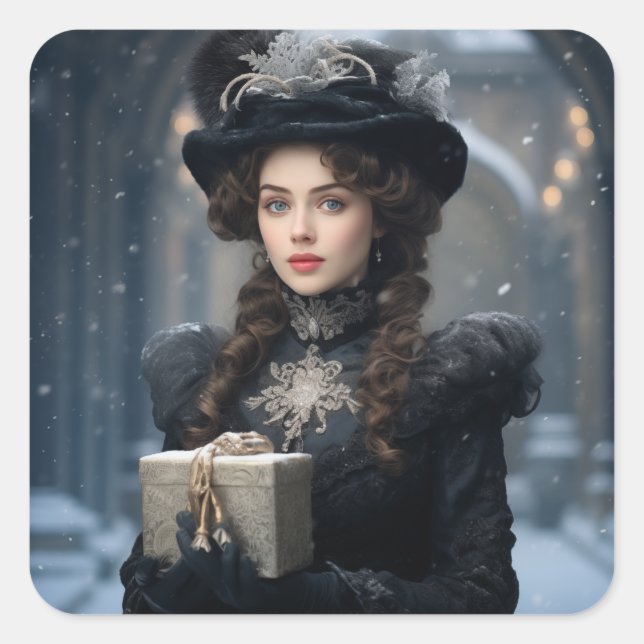 Adesivo Quadrado Senhora Victoriana (Frente)