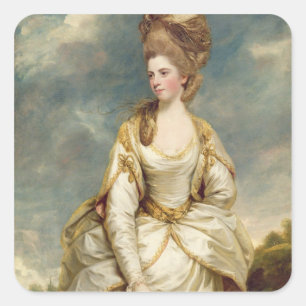 Adesivo Quadrado Senhorita Sarah Campbell, 1777-78 (óleo em canvas