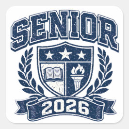 Adesivo Quadrado Senior 2026 – Final Year Pride College