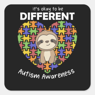 Adesivo Quadrado Sensibilização Autista Diferente Da Sua Lama