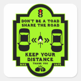 Adesivo Quadrado Sensibilização para a segurança rodoviária