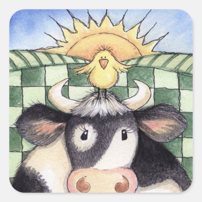 Adesivo Quadrado Sensor do Sol - Vinhetas (Frente)