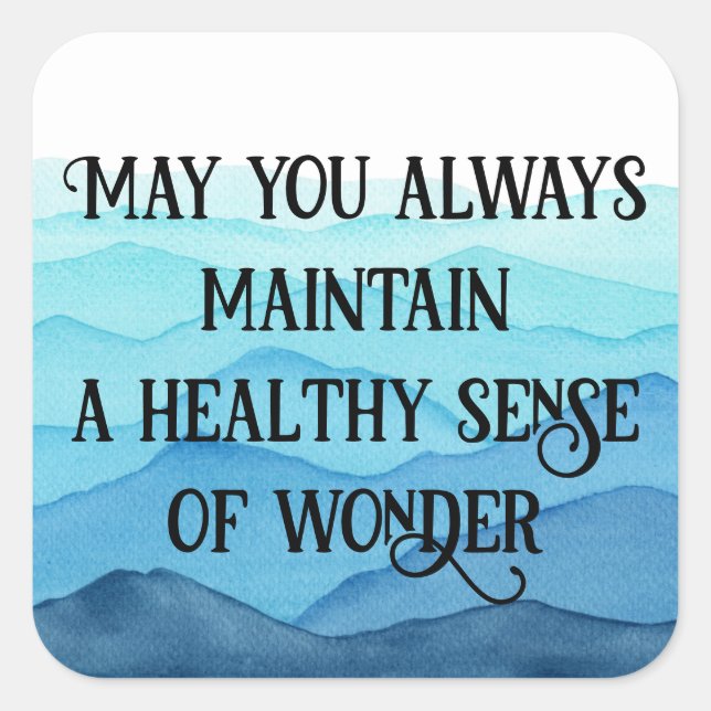 Adesivo Quadrado Sentido de Maravilha (Frente)