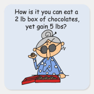 Adesivo Quadrado Sentido do chocolate