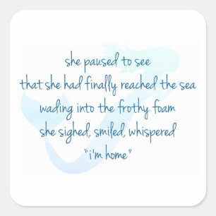 Adesivo Quadrado Sereia