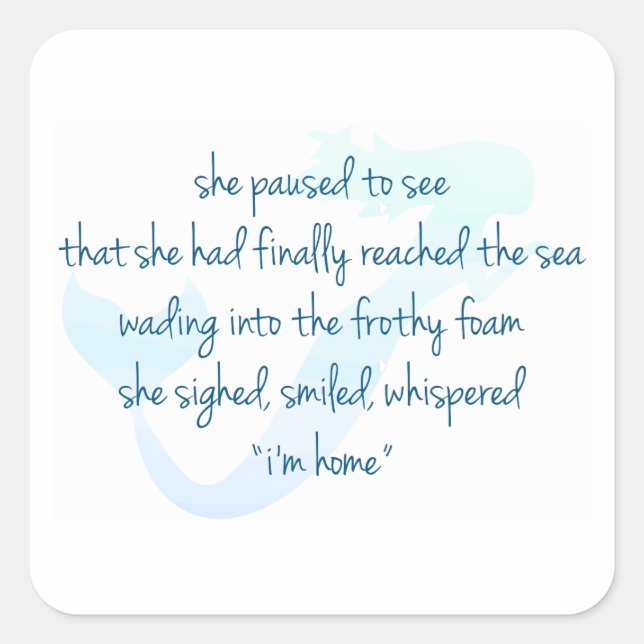 Adesivo Quadrado Sereia (Frente)