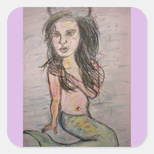 Adesivo Quadrado Sereia da colmeia