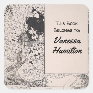 Adesivo Quadrado Sereia de Koloman Moser