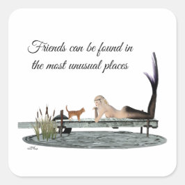 Adesivo Quadrado Sereia nos Stickers