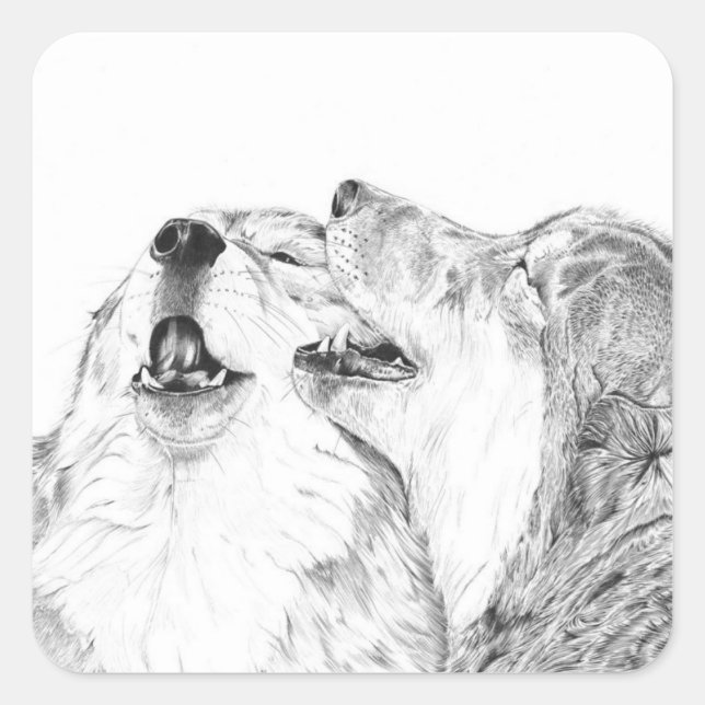 Adesivo Quadrado Serenade - Wolf Sticker (Frente)