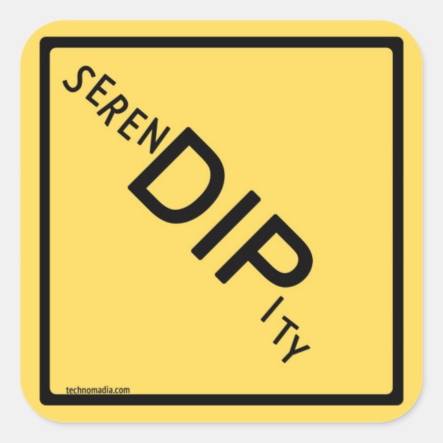 Adesivo Quadrado SerenDIPity Stickers (Frente)