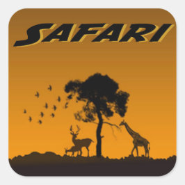 Adesivo Quadrado Serengeti Safari Sticker