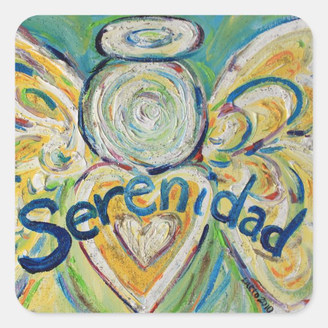 Adesivo Quadrado Serenidad Angel Inspirational Word Decals (Frente)