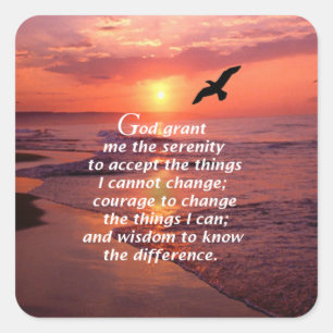 Adesivo Quadrado Serenity Prayer 3