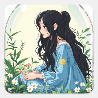 Adesivo Quadrado Série Bullet Journing4 - Terrarium Girl 4